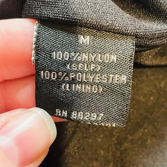 𝅺bcbg MAX AZRIA Dress Black Polka Dot Chiffon Summer - Picture 6 of 6